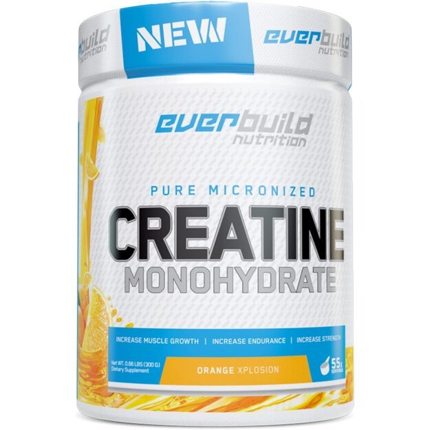 Everbuild Nutrition Creatine Monohydrate 300g Apelsinų skonio