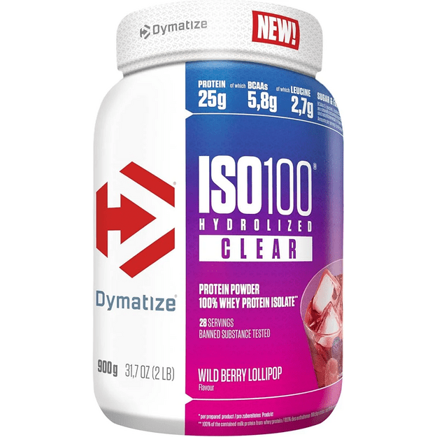 Dymatize ISO 100 Hydrolyzed Clear Whey protein 900g (Berry)
